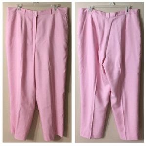 EVELYN & ARTHUR Flat Front Silk Pants